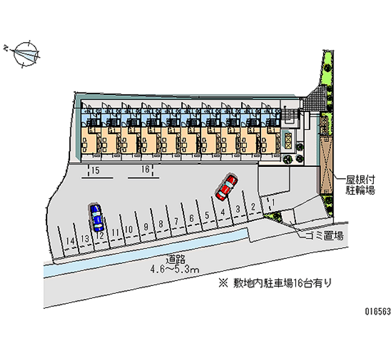 レオパレスパルフェ 月極駐車場