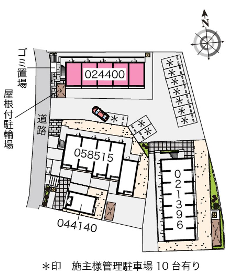 レオパレス椎の実２ 配置図