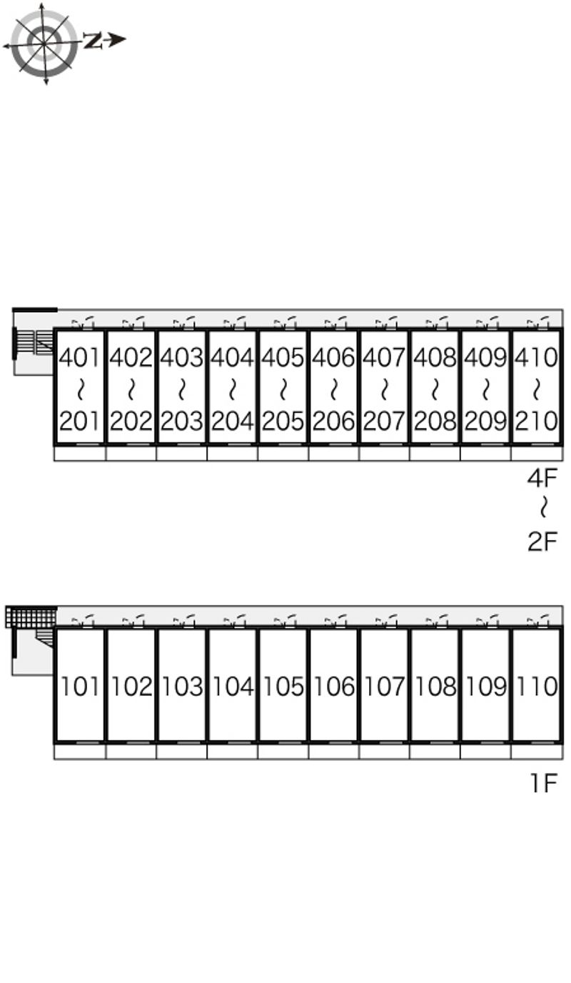 レオパレスりんぶんⅢ 間取配置図