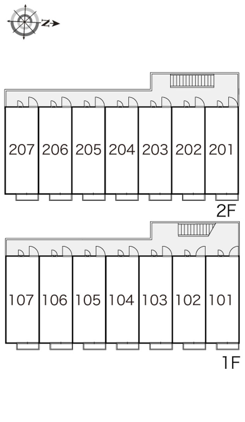 レオパレスパークサイド南熊本 間取配置図