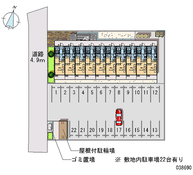 レオパレスひいらぎ 月極駐車場