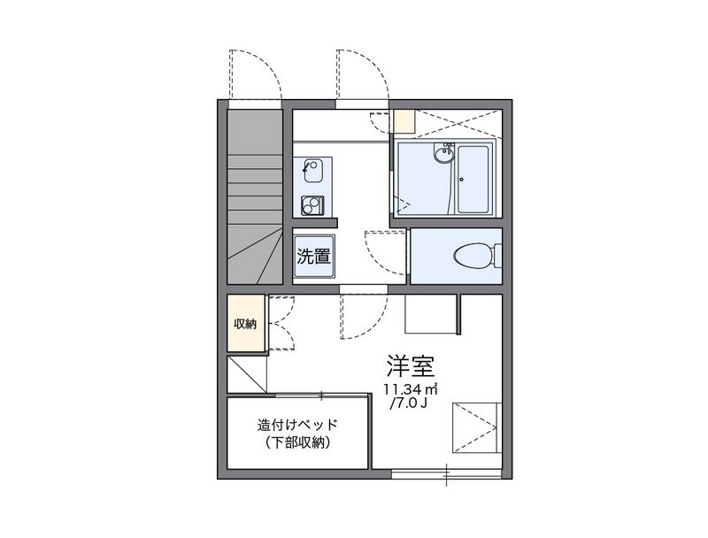 レオパレス幸 間取図