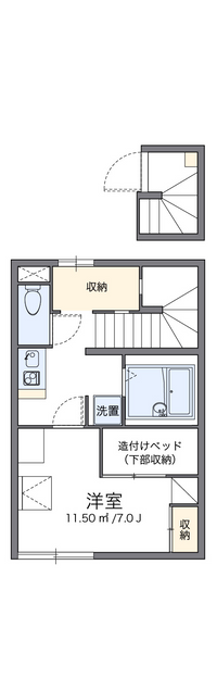 レオパレスサニースペランツィア 間取り図