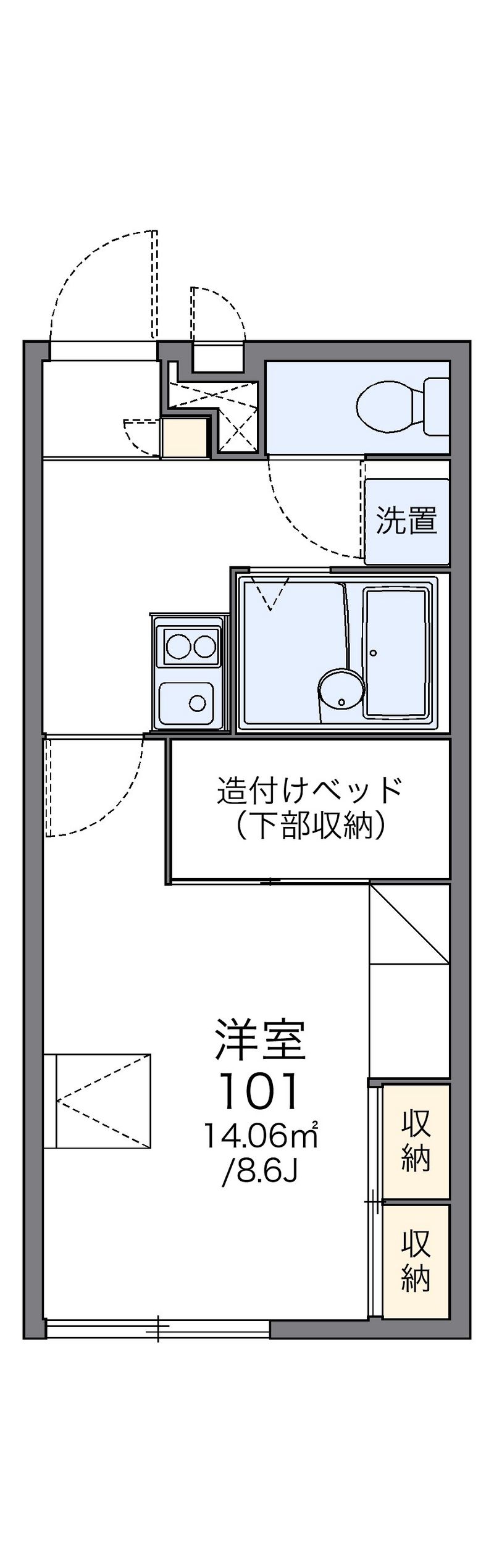 レオパレス南三ツ島 間取図