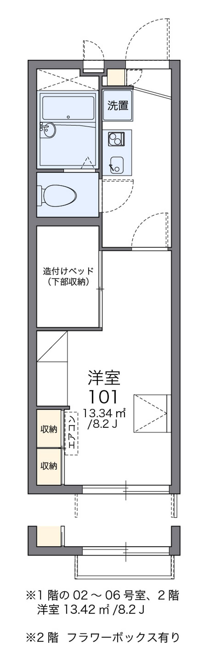 レオパレスＮＡＧＯＭＩ 間取図