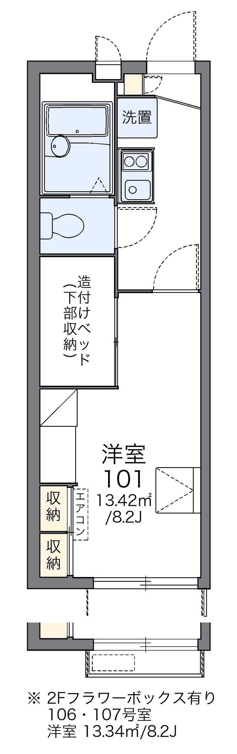 レオパレス武蔵野第３ 間取図
