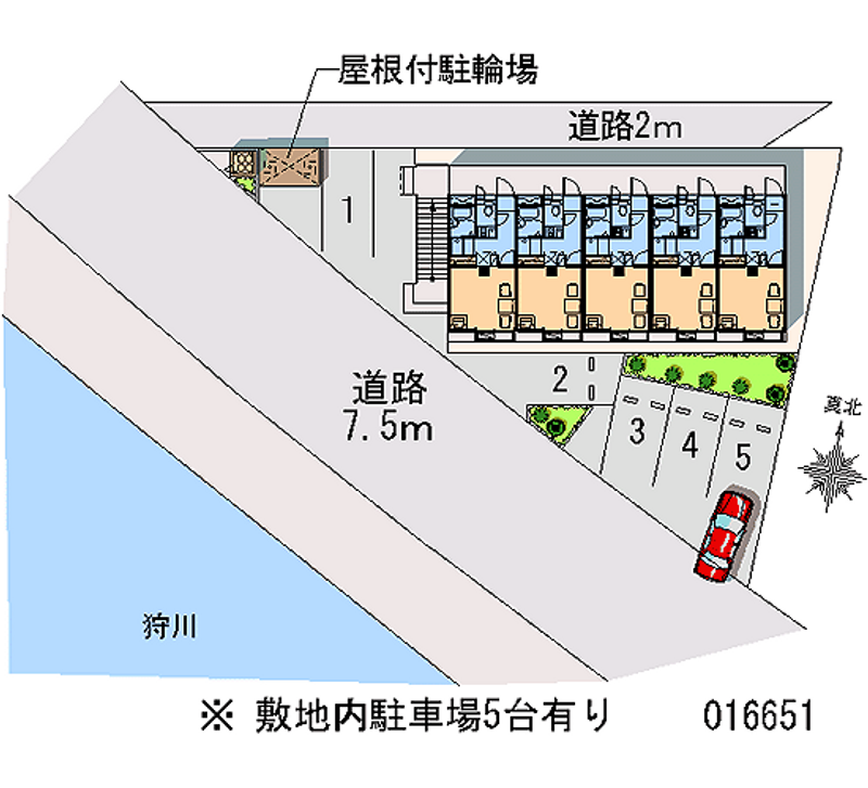 レオパレスはや 月極駐車場