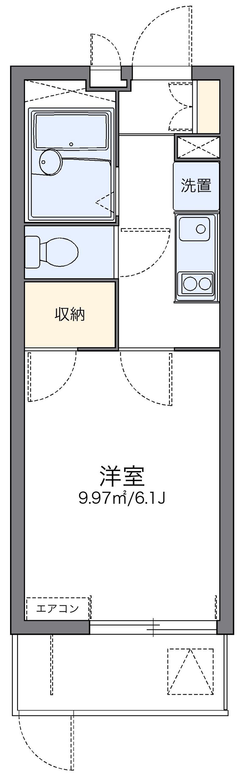 レオパレス長洲西通 間取図
