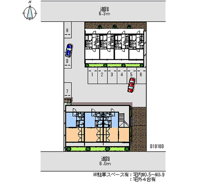 レオパレスニューケルビン３ 月極駐車場