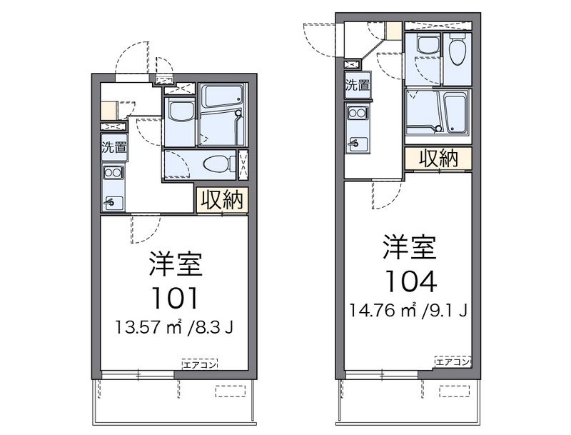 クレイノワコウサンハイツ蕨 間取図