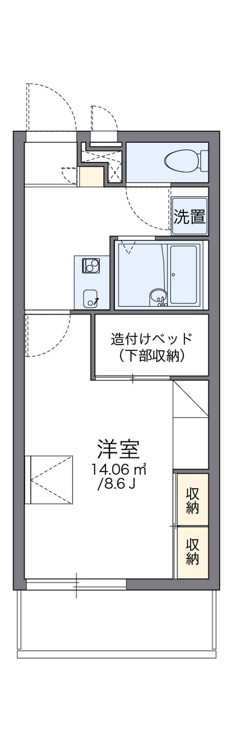 レオパレスアルカディア 間取図