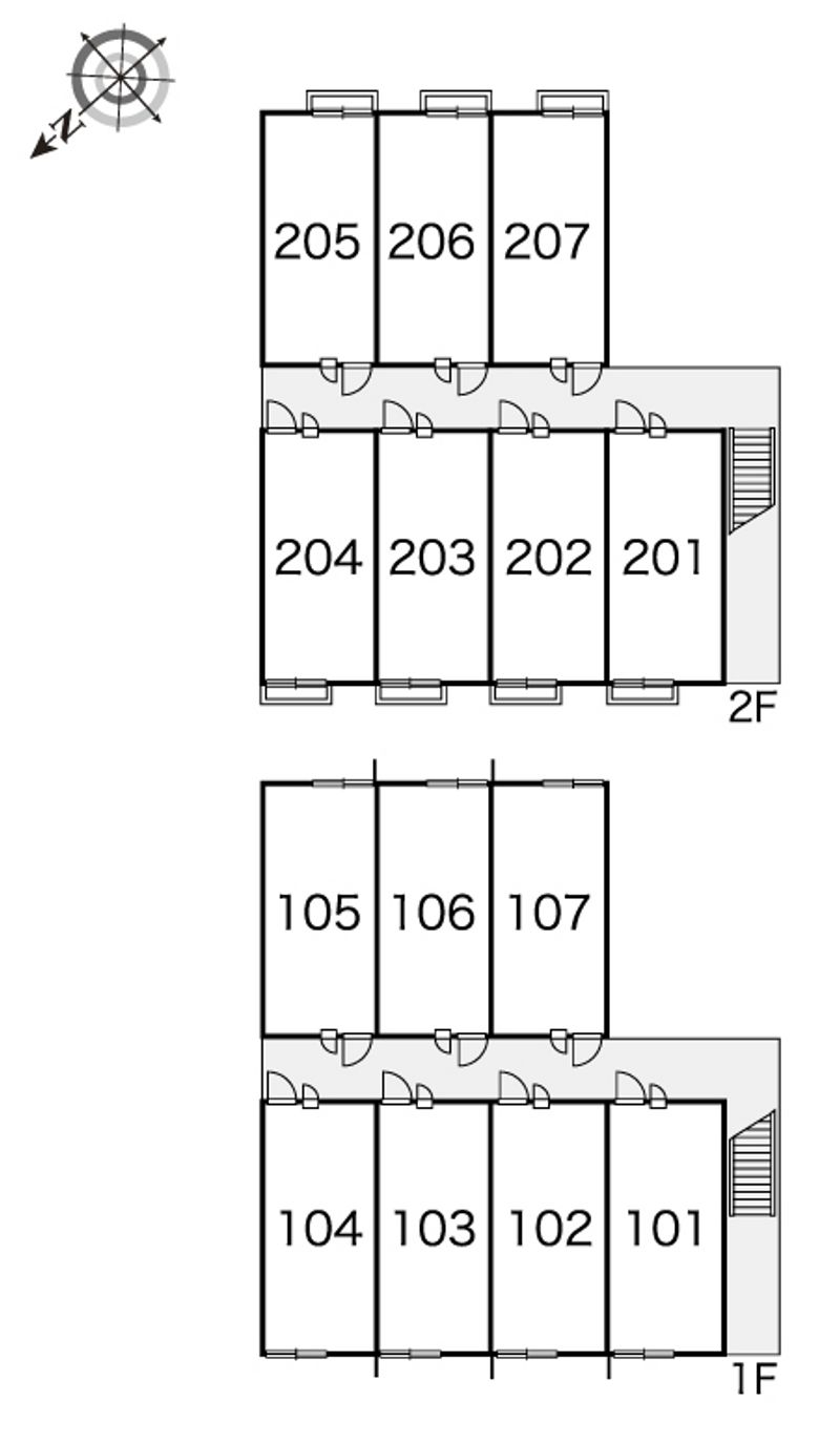レオパレスサンイーグル 間取配置図