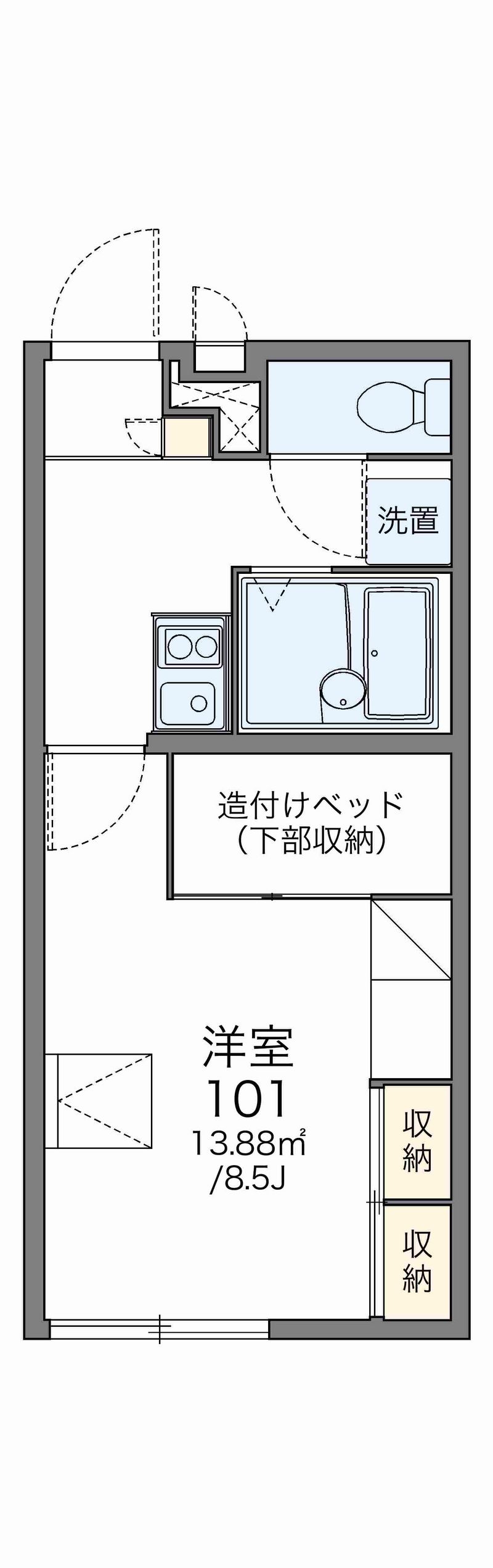 レオパレスあめか 間取図