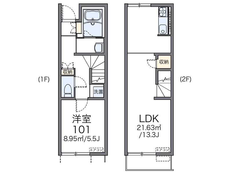 レオネクスト桃の木 間取図