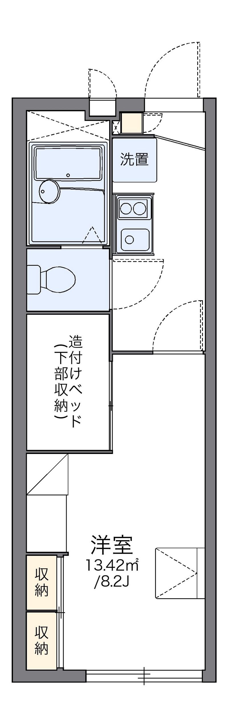 レオパレスルシェルブル金岡 間取図