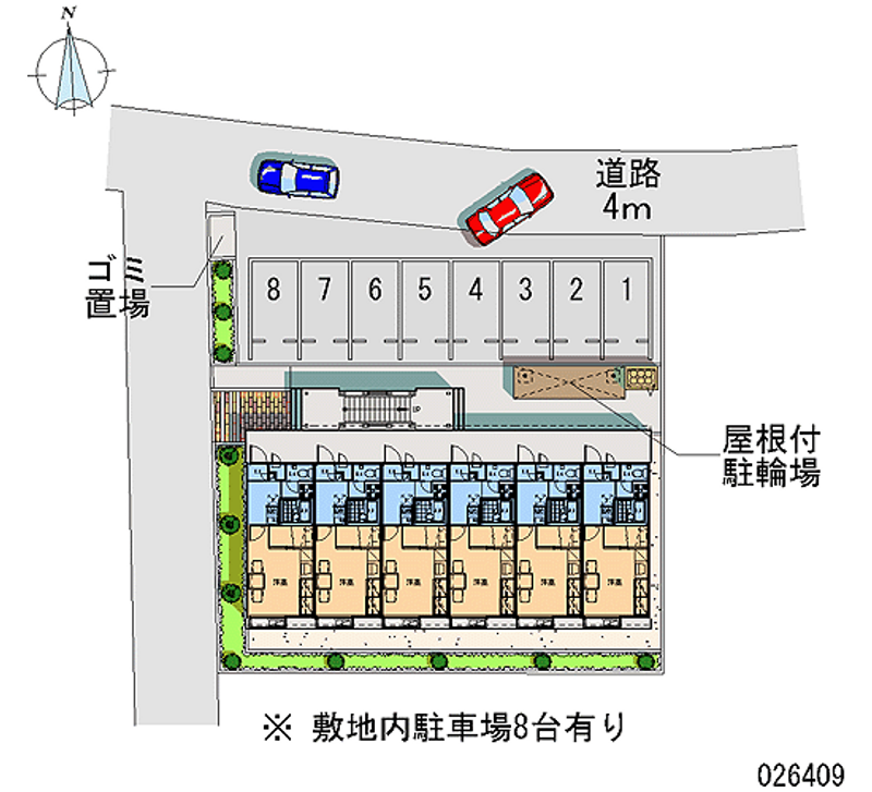 レオパレスロッソピアンコⅡ 月極駐車場