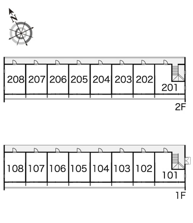 レオパレス西吉田ハイツ 間取配置図