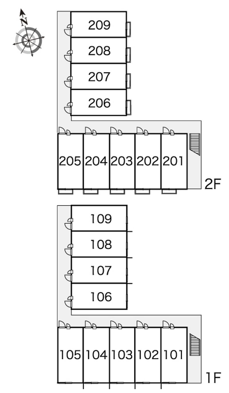 レオパレスアーク 間取配置図