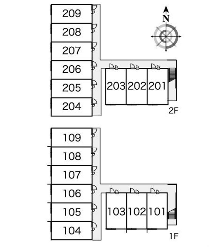レオパレス八甲田山 間取配置図