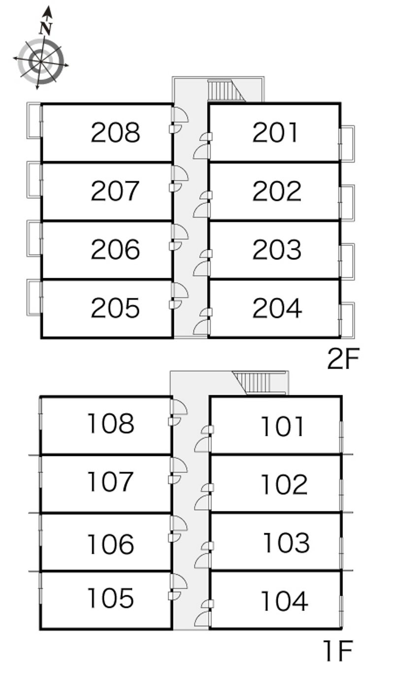 レオパレスノイエブルク 間取配置図