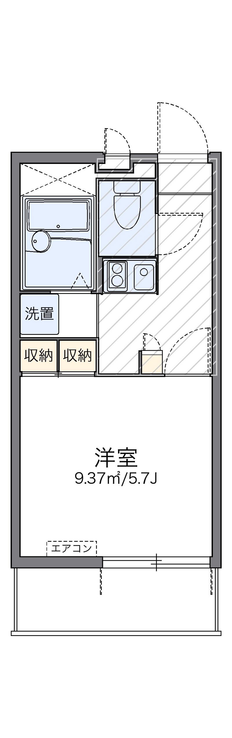 レオパレスＢＯＳＨＵＫＥ水笠 間取図