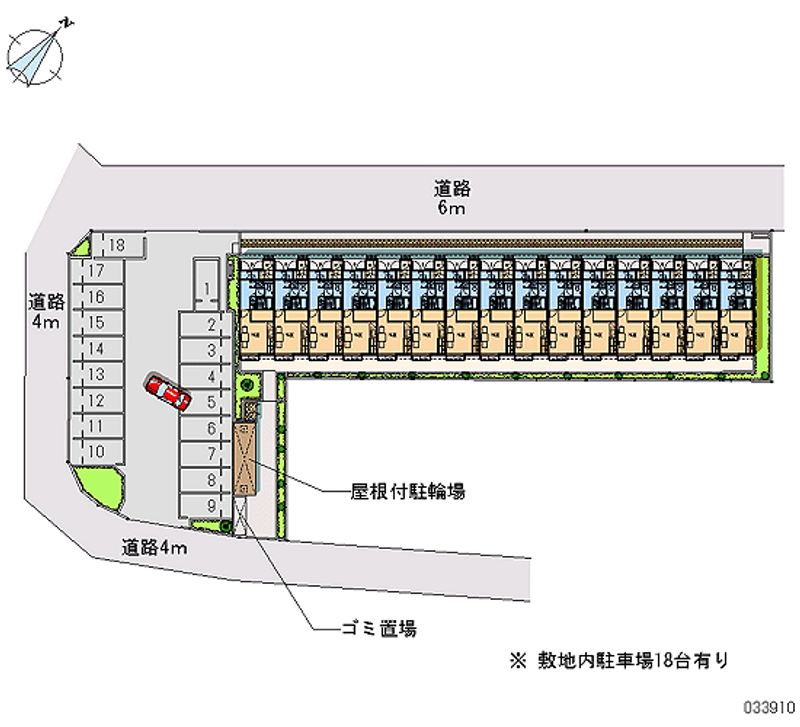 レオパレス新町Ⅱ 月極駐車場