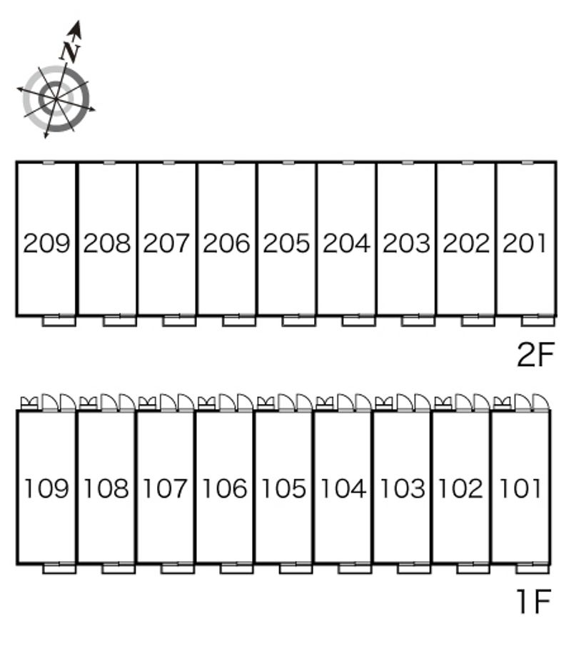 レオパレスＦ・Ｓ 間取配置図