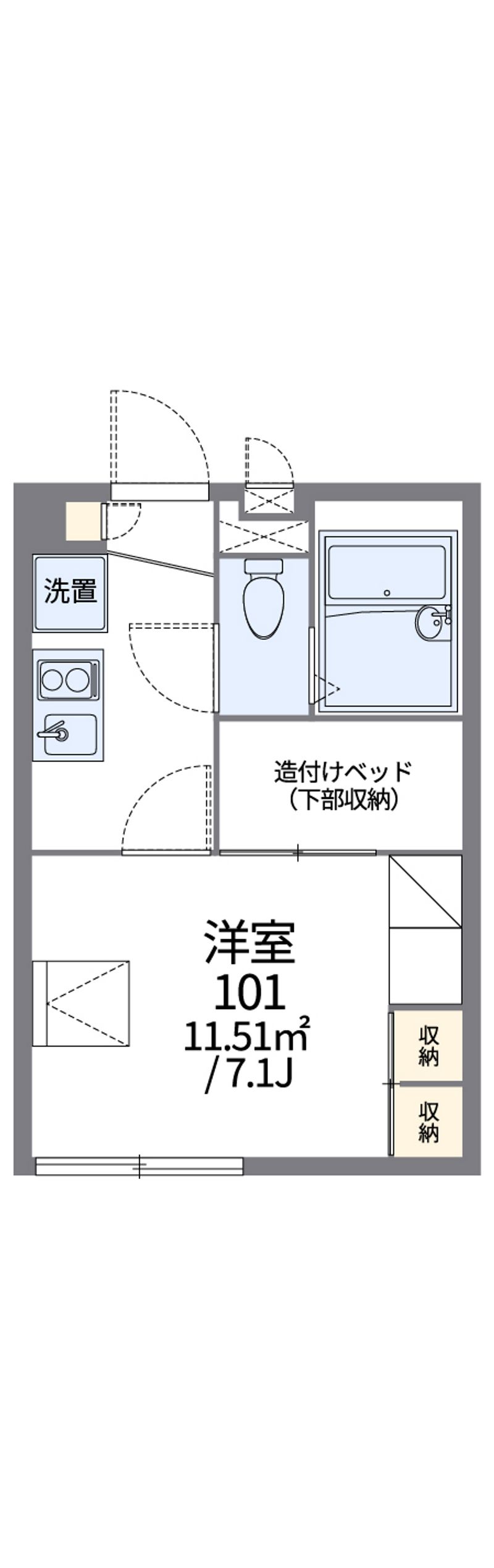 レオパレススリーピースＫ１０ 間取図