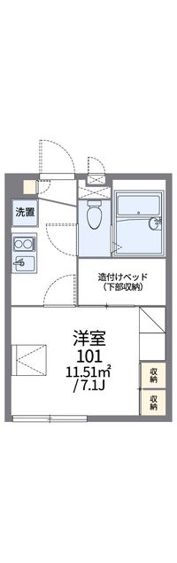 レオパレススリーピースＫ１０ 間取図