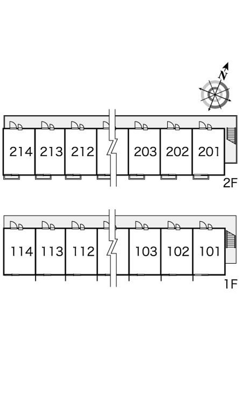 レオパレス京都鷹峯 間取配置図