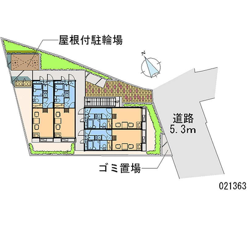 レオパレスＦＯＵＮＴＡＩＮ 区画図