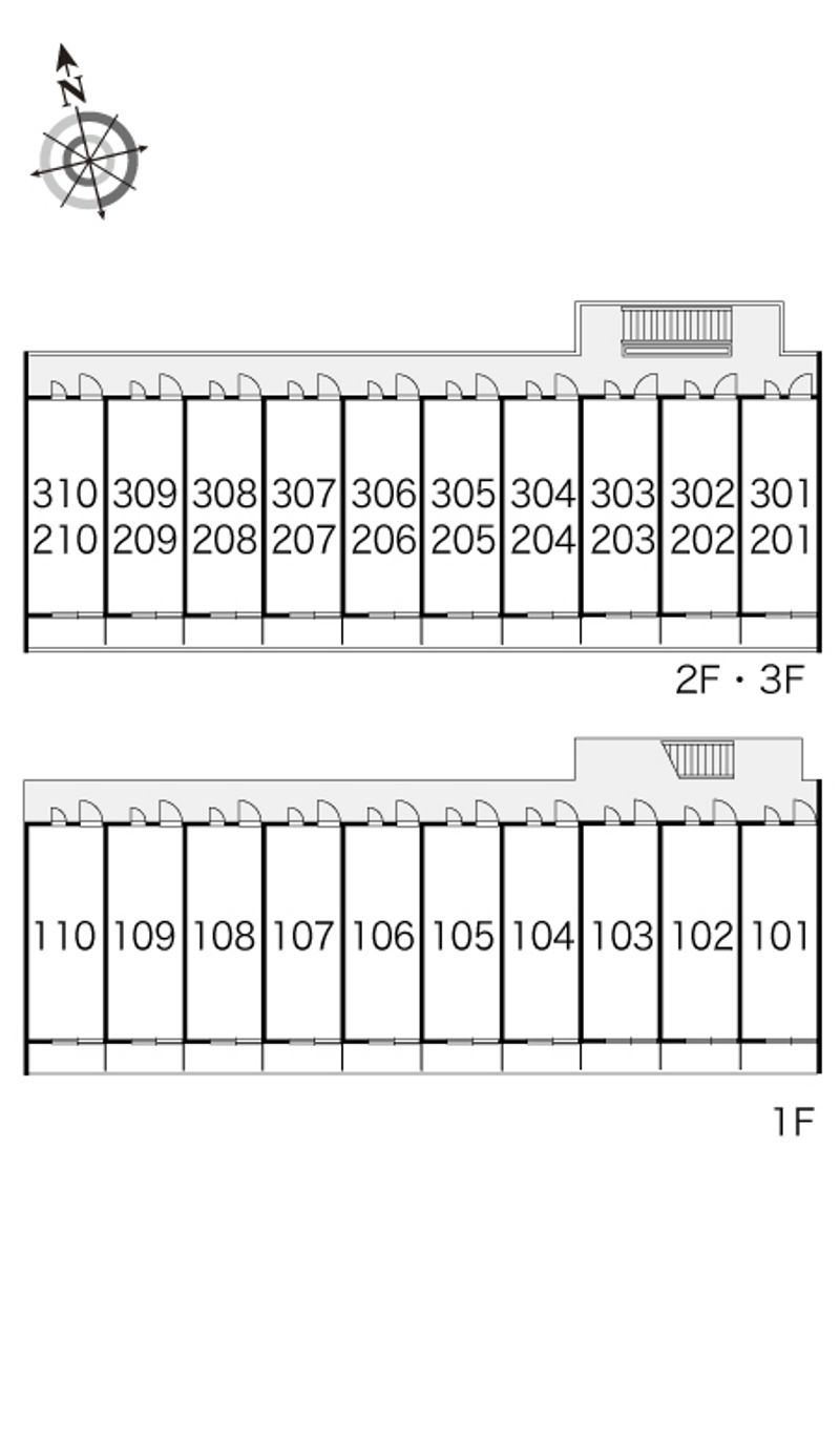 レオパレスシェソワⅡ 間取配置図
