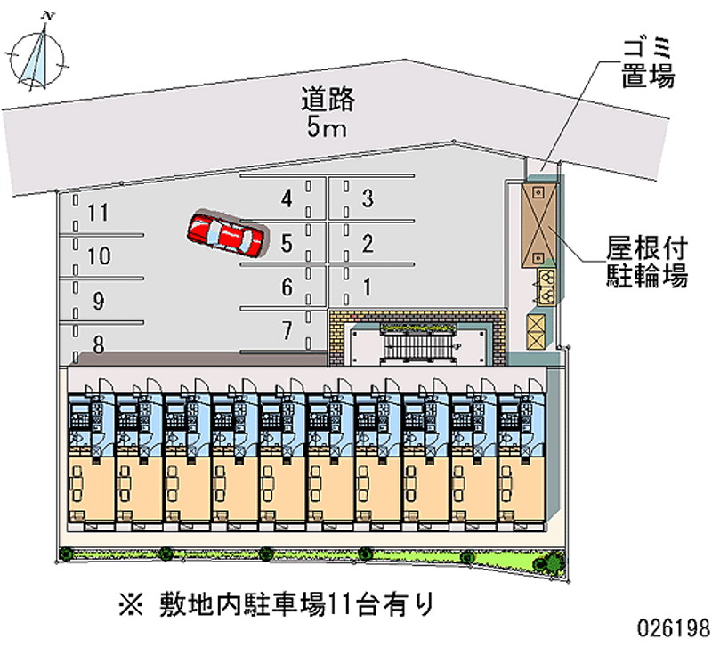 レオパレスサンピュアⅠ 月極駐車場