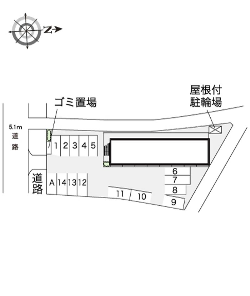 レオパレス桜井壱番館 配置図