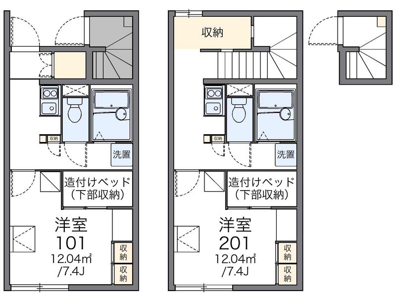 レオパレスレミナール並木 間取図