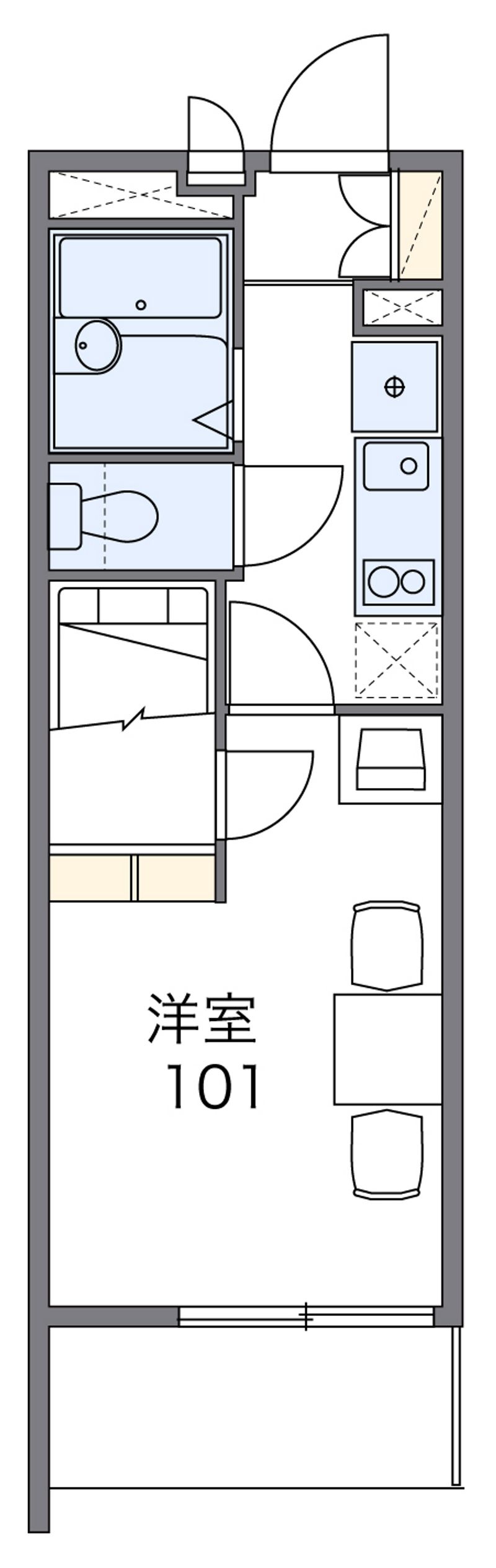 レオパレスレオン米山 間取図