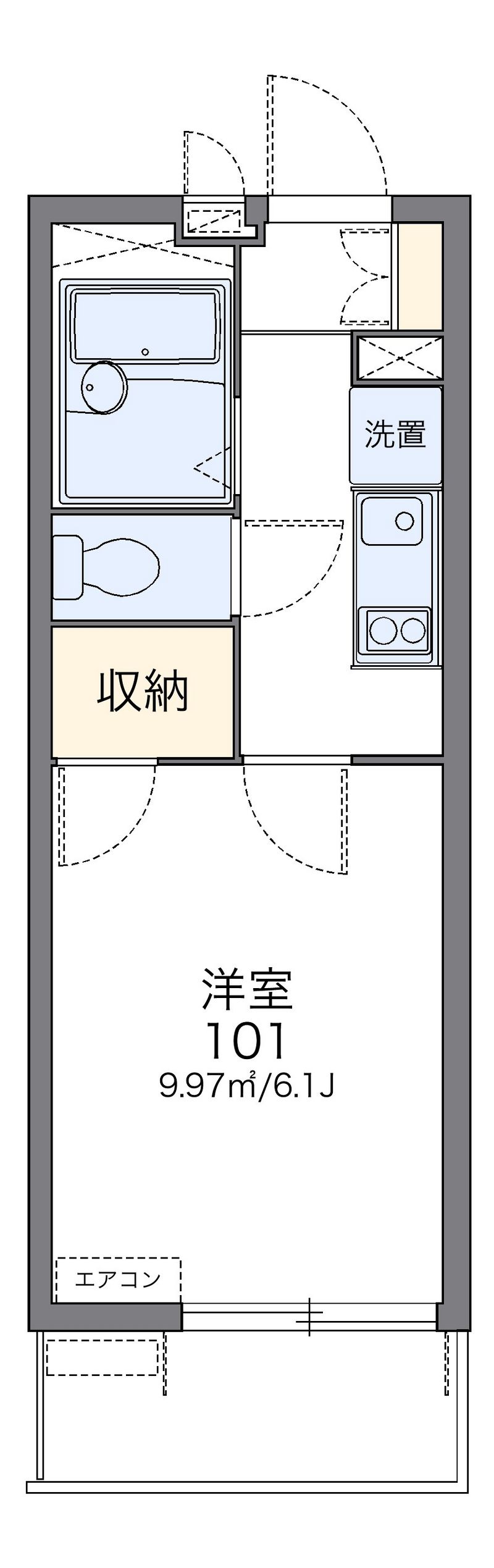 レオパレス夢咲 間取図