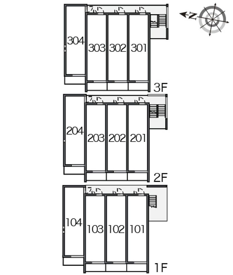 クレイノＵ＆ＳⅣ 間取配置図