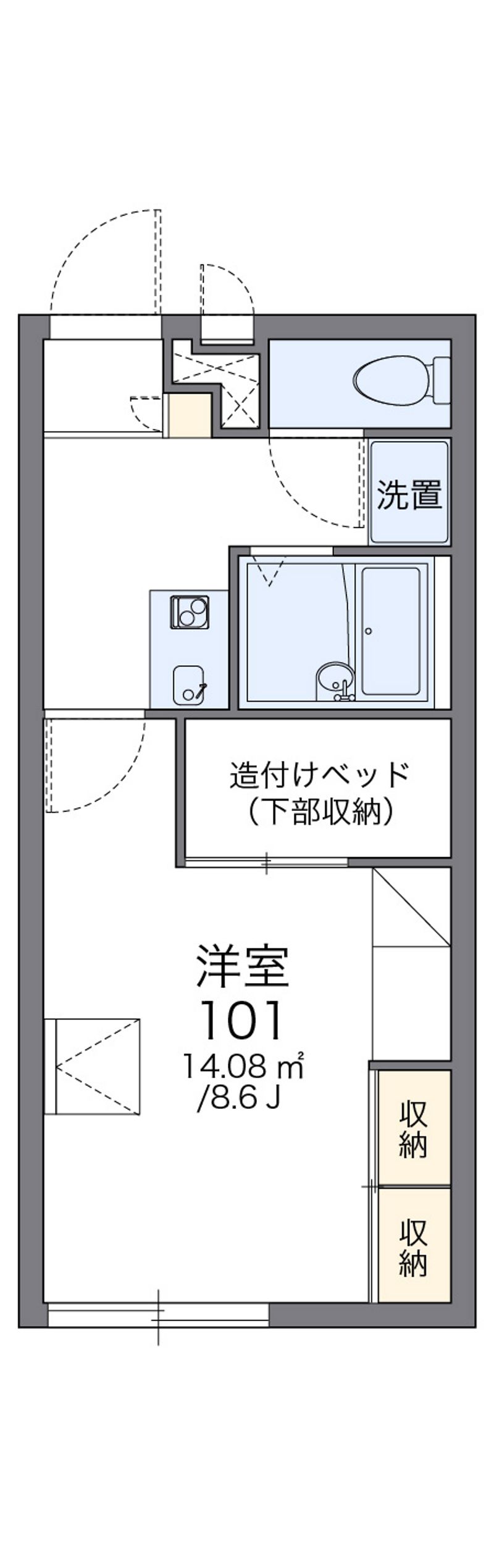 レオパレスエスポワール八幡 間取図