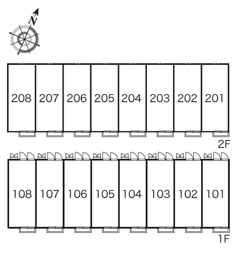 レオパレスＢｌｕｍｅｎＨｅｉｍ 間取配置図