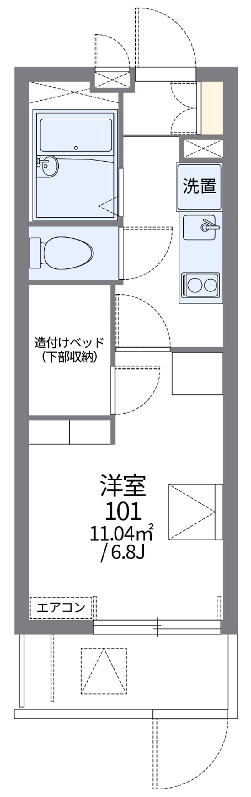 レオパレスＮＥＷ　ＢＲＯＡＤ 間取図