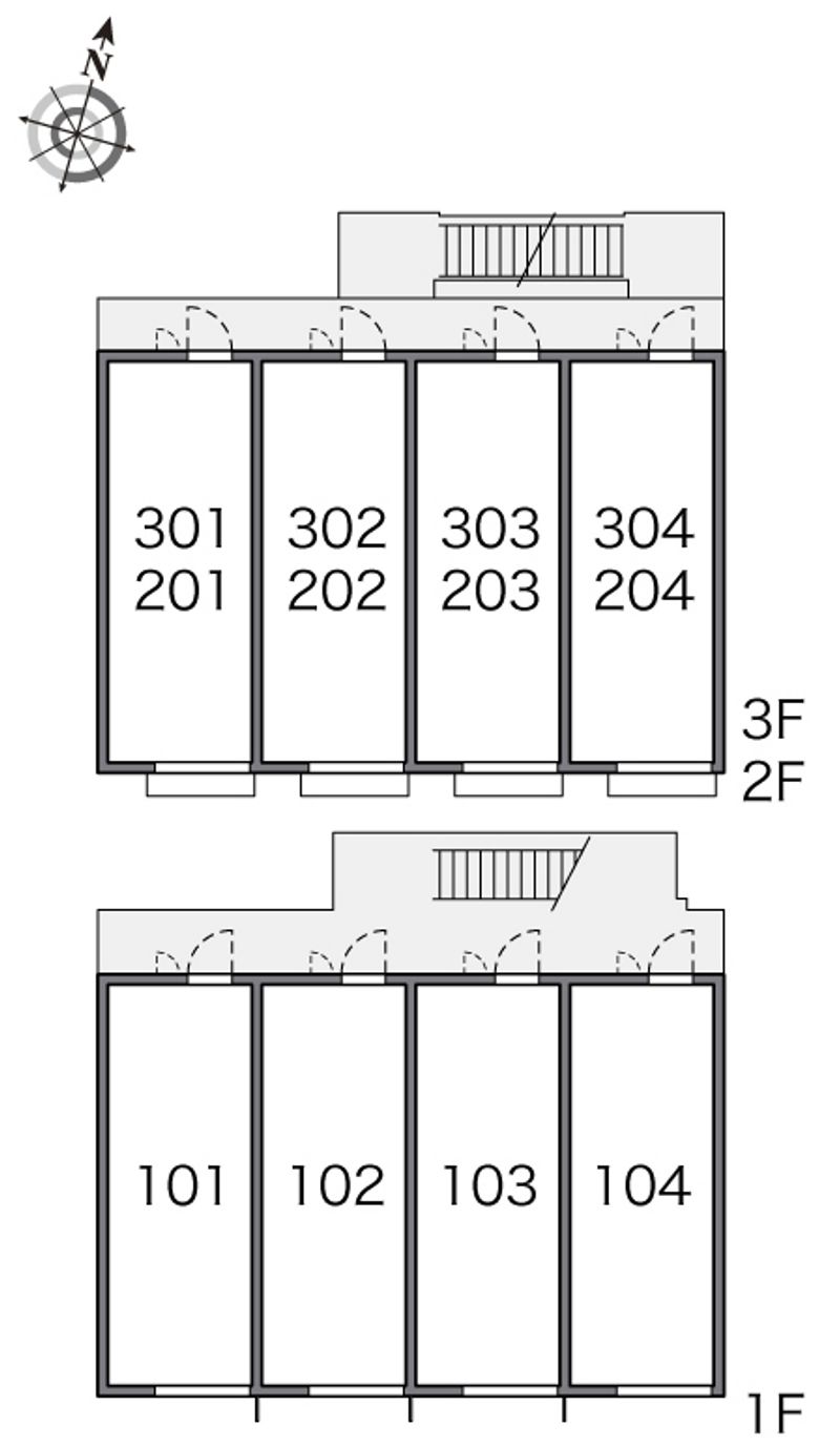 レオパレスクリエイトコーポ２ 間取配置図