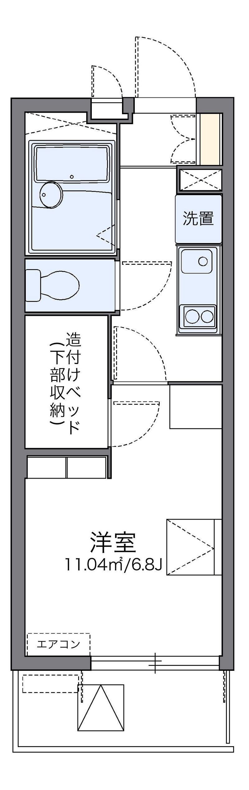 レオパレス雄新ひまわり 間取図