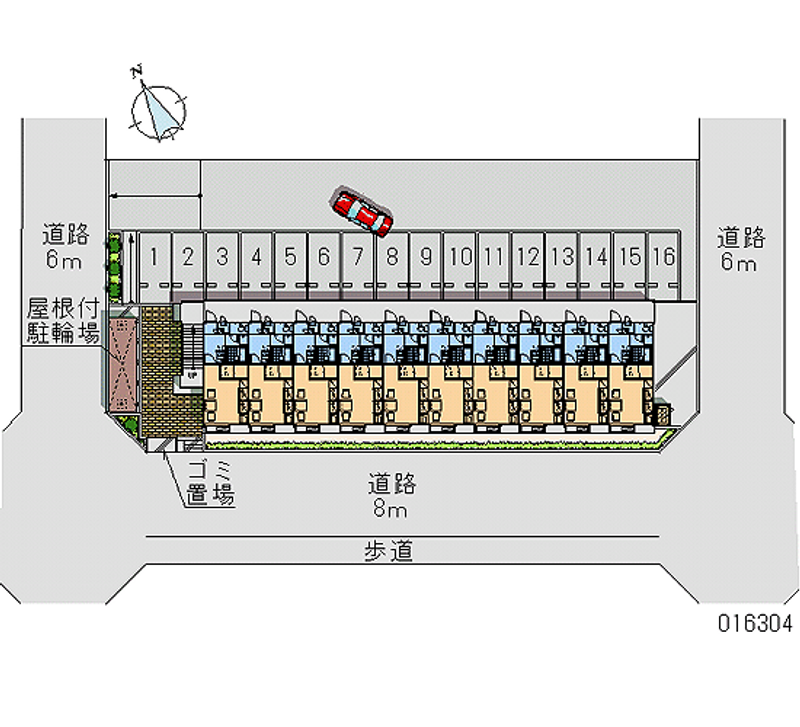 16304 Monthly parking lot