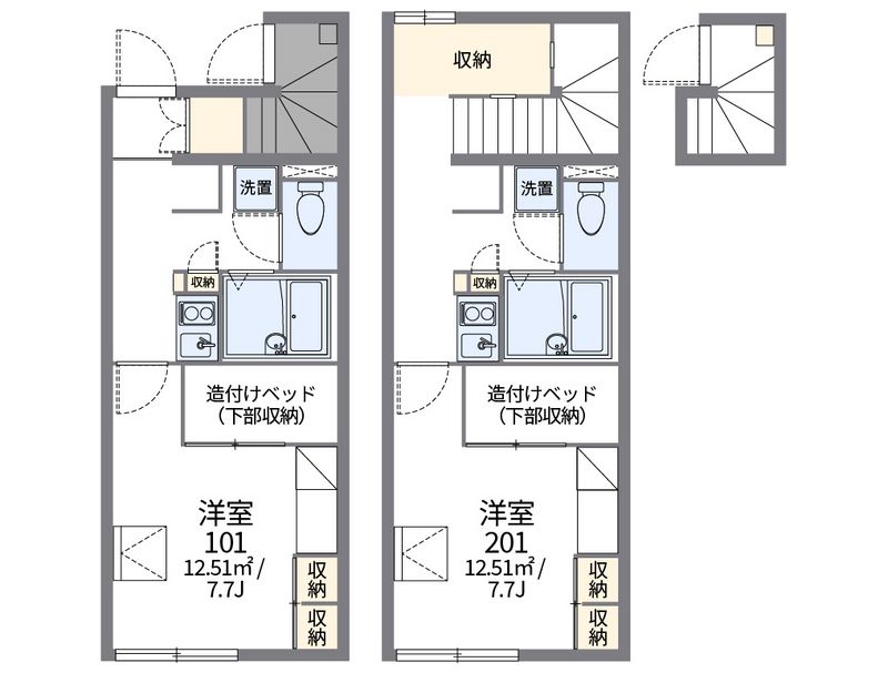 レオパレスセレッソ静波 間取図