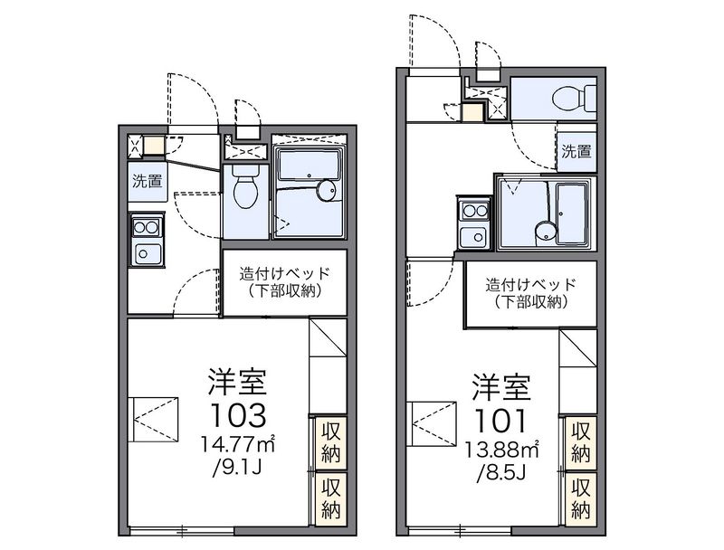 レオパレスフォルティシモ 間取図