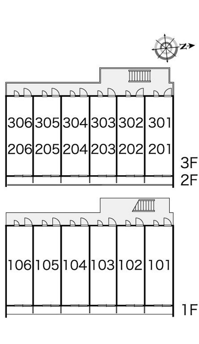 レオパレス森本町レジェンド 間取配置図