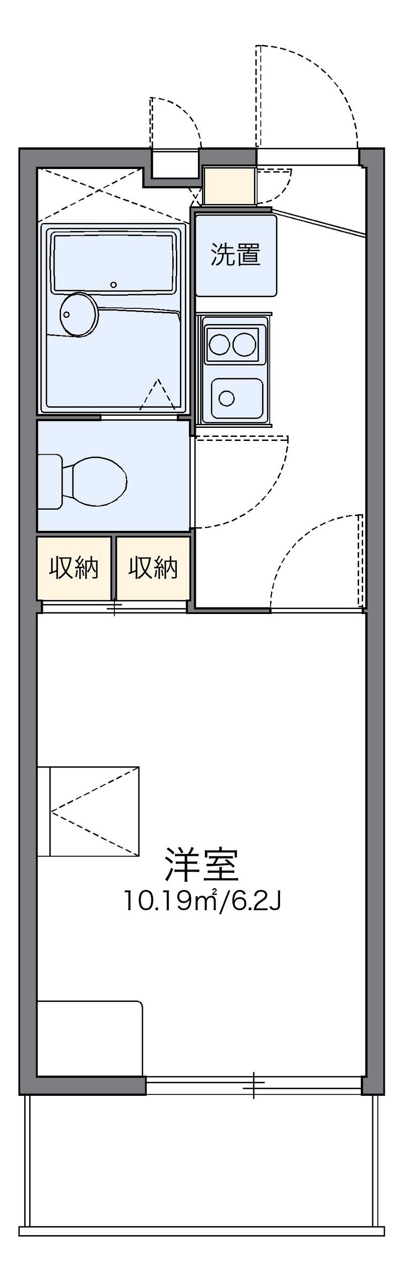 レオパレス下連雀 間取図