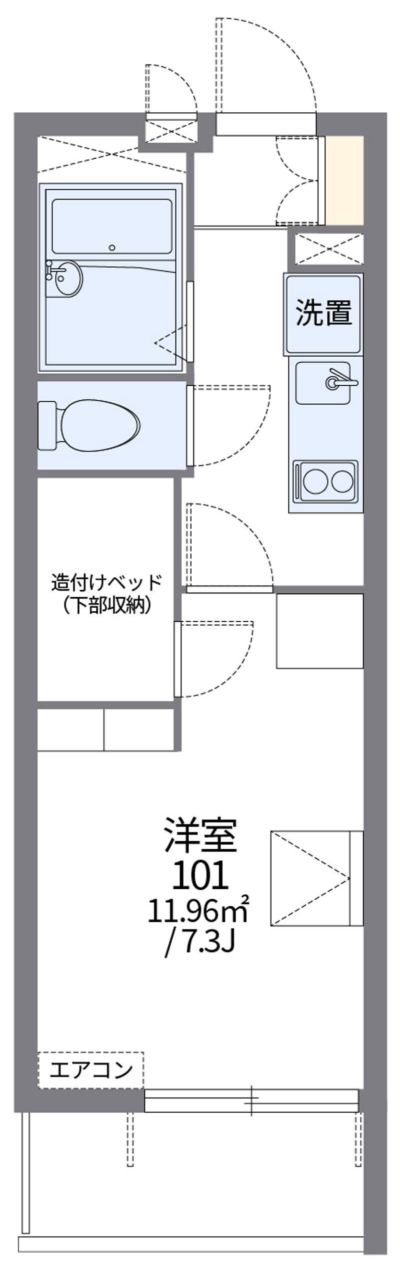 レオパレスＡｐｐｒｏａｃｈ　１ 間取図