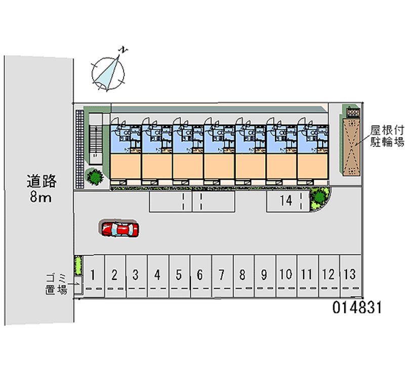 レオパレスＲＩＫＵ 月極駐車場